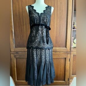 Ann Taylor Loft Lace Top and Skirt Petites